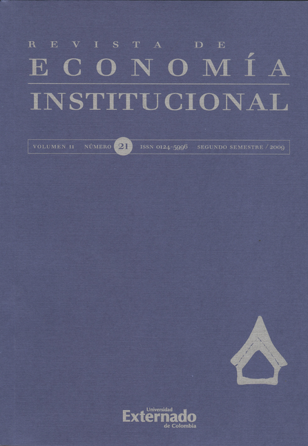 Portada de REV. ECONOMIA INSTITUCIONAL # 021