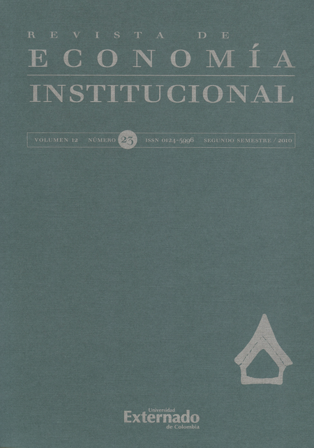 Portada de REV. ECONOMIA INSTITUCIONAL # 023