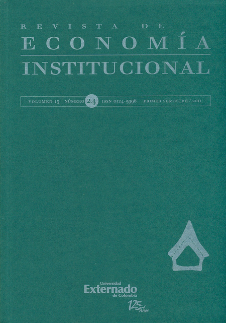 Portada de REV. ECONOMIA INSTITUCIONAL # 024 de VARIOS, Autores