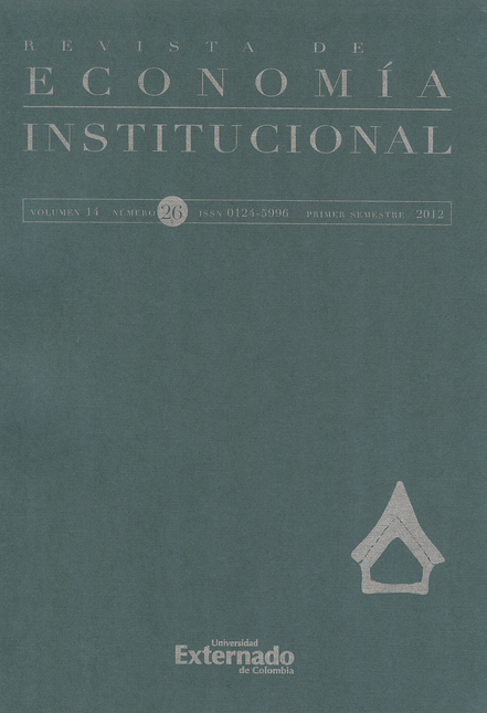 Portada de REV. ECONOMIA INSTITUCIONAL # 026
