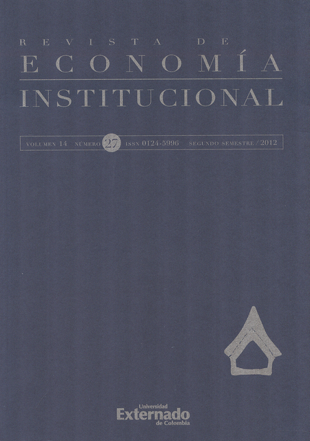 Portada de REV. ECONOMIA INSTITUCIONAL # 027