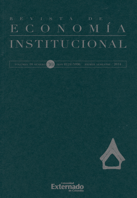 Portada de REV. ECONOMIA INSTITUCIONAL # 030 de VARIOS, Autores