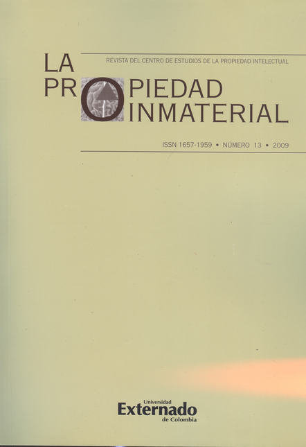 Portada de REV. LA PROPIEDAD INMATERIAL # 13