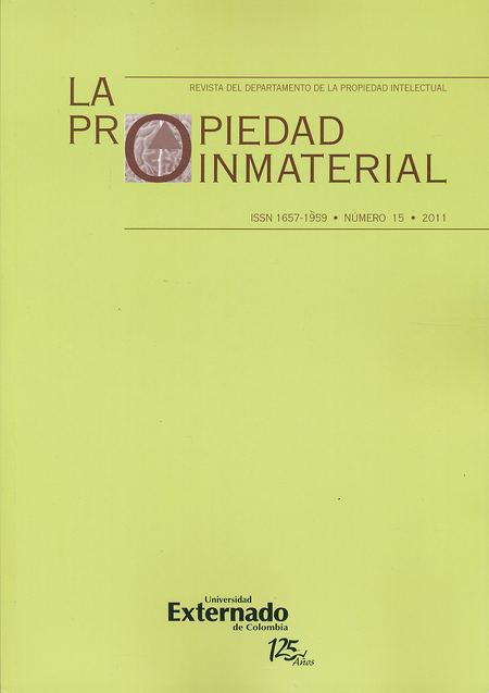 Portada de REV. LA PROPIEDAD INMATERIAL # 15