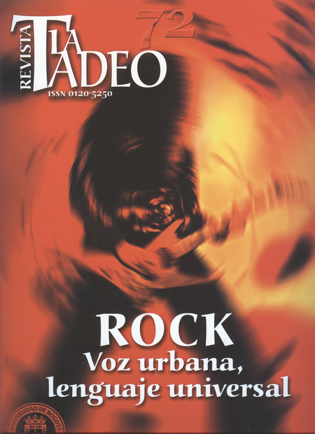 Portada de REV. LA TADEO # 072 ROCK VOZ URBANA, LENGUAJE UNIVERSAL
