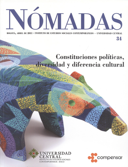 Portada de REV. NOMADAS # 034 CONSTITUCIONES POLITICAS DIVERSIDAD Y DIFERENCIA CULTURAL