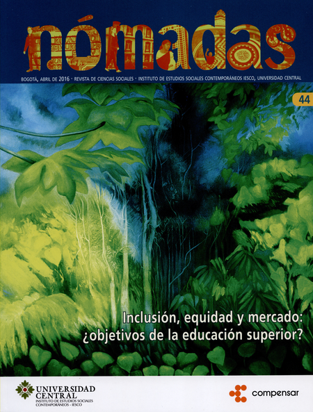 Portada de REV. NOMADAS # 044 INCLUSION EQUIDAD Y MERCADO: OBJETIVOS DE LA EDUCACION SUPERIOR?