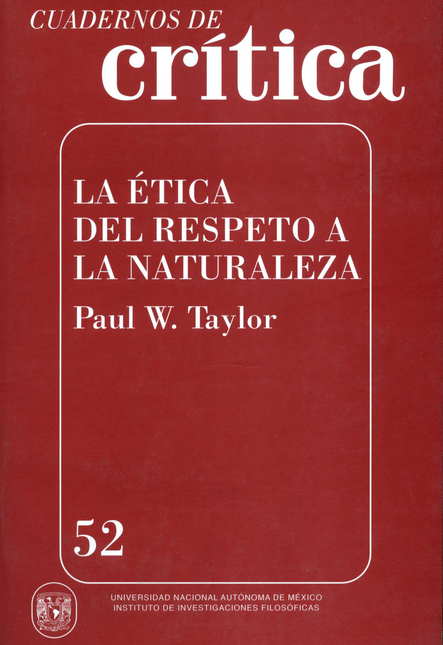 Portada de ETICA DEL RESPETO A LA NATURALEZA, LA