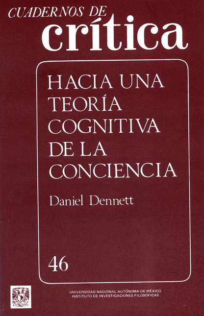 Portada de CUADERNOS DE CRITICA 46 HACIA UNA TEORIA COGNITIVA DE LA CONCIENCIA