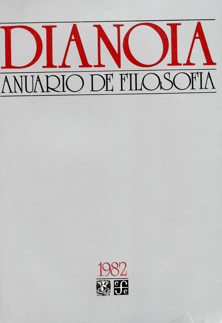 Portada de REV. DIANOIA ANUARIO 1982