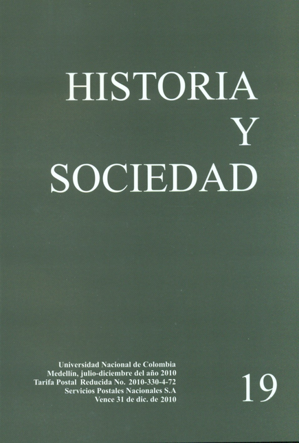 Portada de REV. HISTORIA Y SOCIEDAD # 019