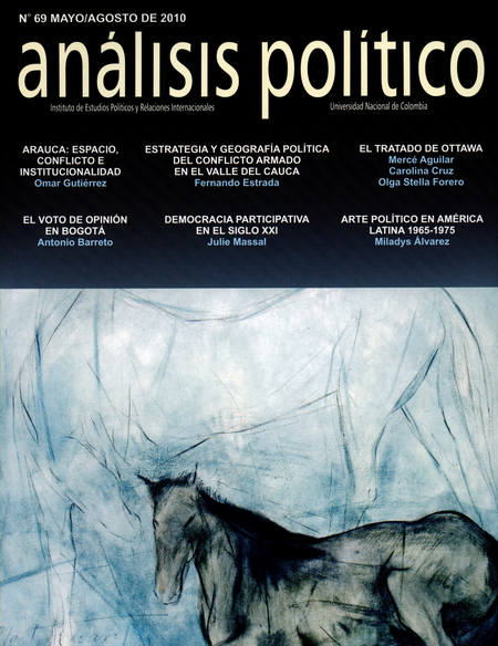 Portada de REV. ANALISIS POLITICO # 069. MAYO/AGOSTO DE 2010