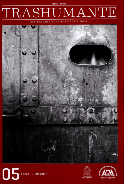 Portada de REV. TRASHUMANTE # 05 HISTORIA SOCIAL DE LA PSIQUIATRIA EN AMERICA LATINA