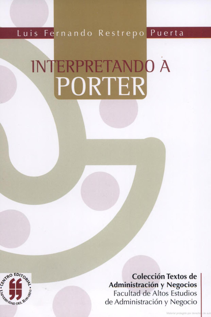 Portada de INTERPRETANDO A PORTER de RESTREPO PUERTA, Luis Fernando