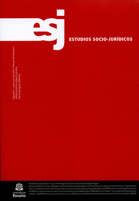 Portada de REV. ESTUDIOS SOCIO-JURIDICOS # 18-1