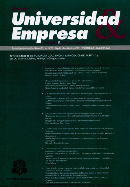 Portada de REV. UNIVERSIDAD Y EMPRESA # 021