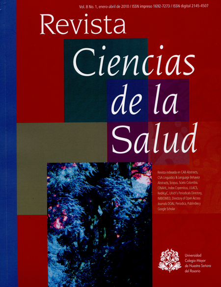 Portada de REV. CIENCIAS DE LA SALUD VOL. 8 # 01
