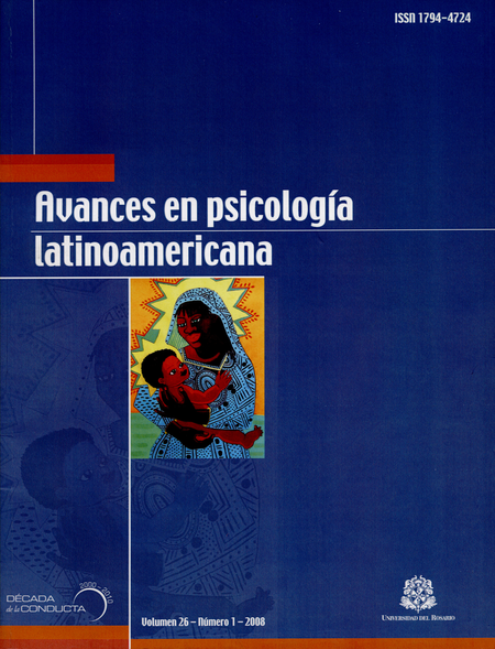 Portada de REV. AVANCES EN PSICOLOGIA VOL.26 # 1 LATINOAMERICANA