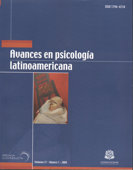 Portada de REV. AVANCES EN PSICOLOGIA VOL.27 # 1 LATINOAMERICANA