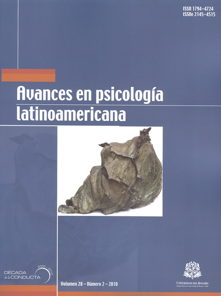 Portada de REV. AVANCES EN PSICOLOGIA VOL.28 # 2 LATINOAMERICANA