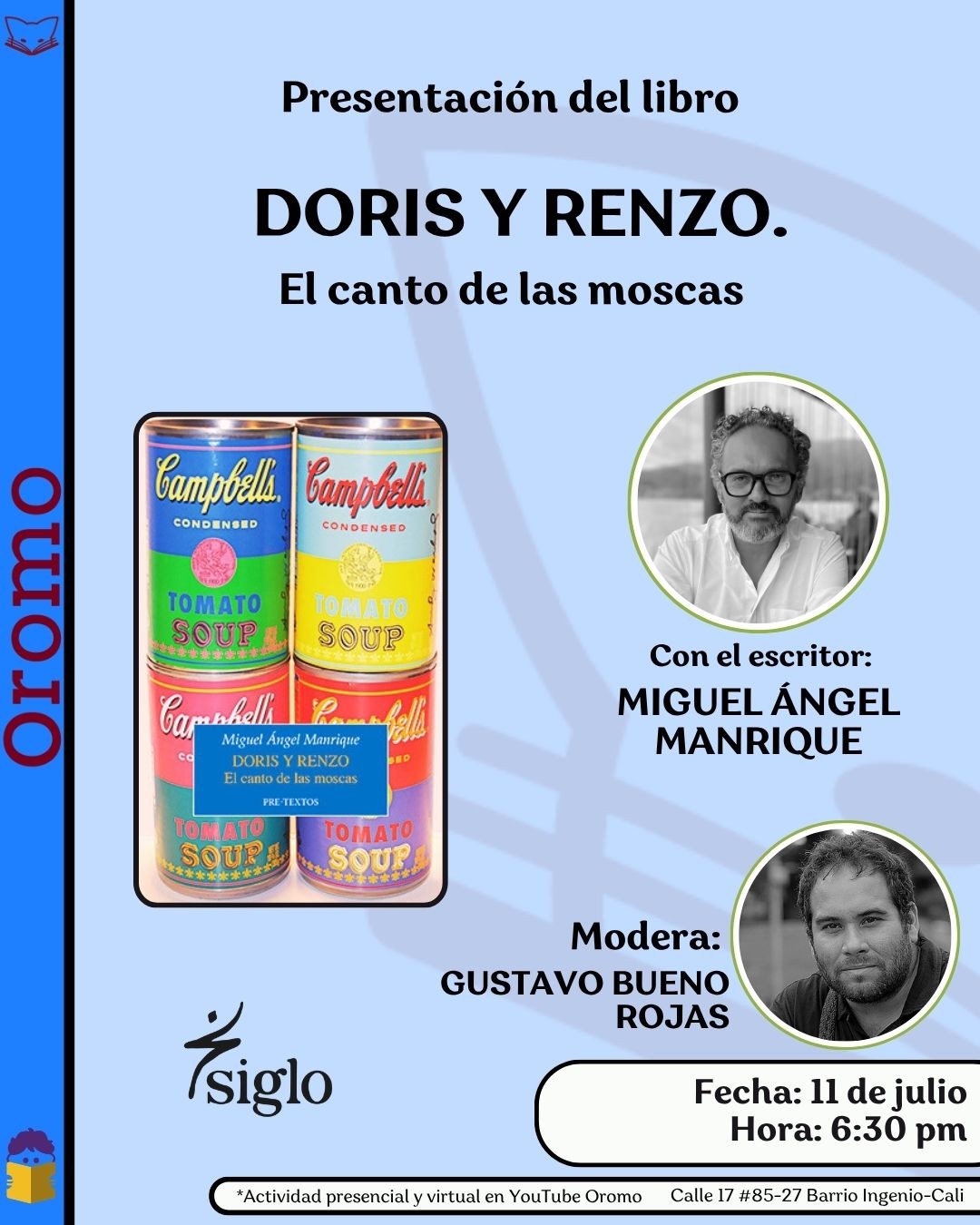 Presentación del libro "Doris  y Renzo. El canto de la moscas"